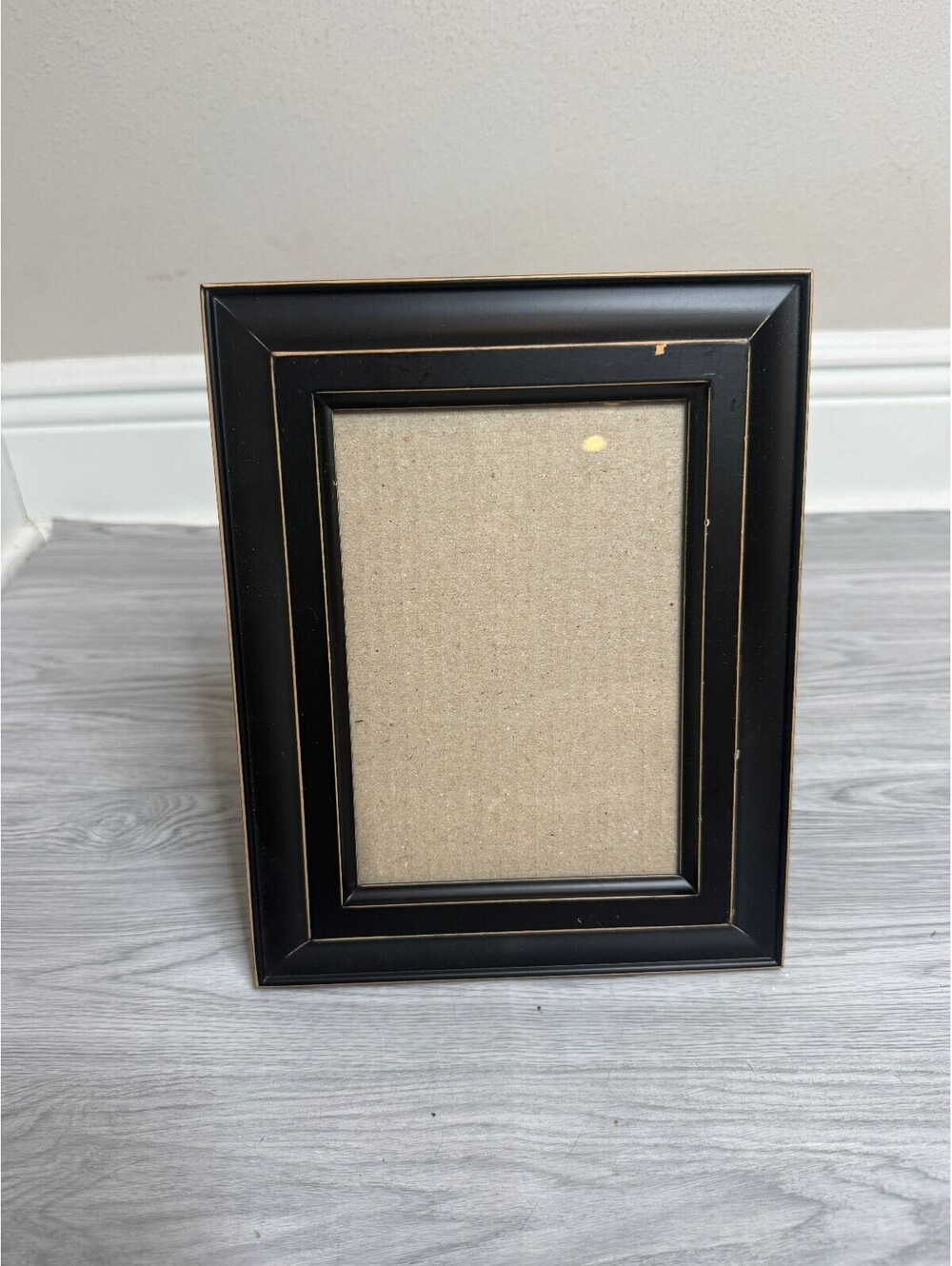 Black Distressed Gold Accent 5x7 Picture Frame Traditional Farmhouse Tabletop